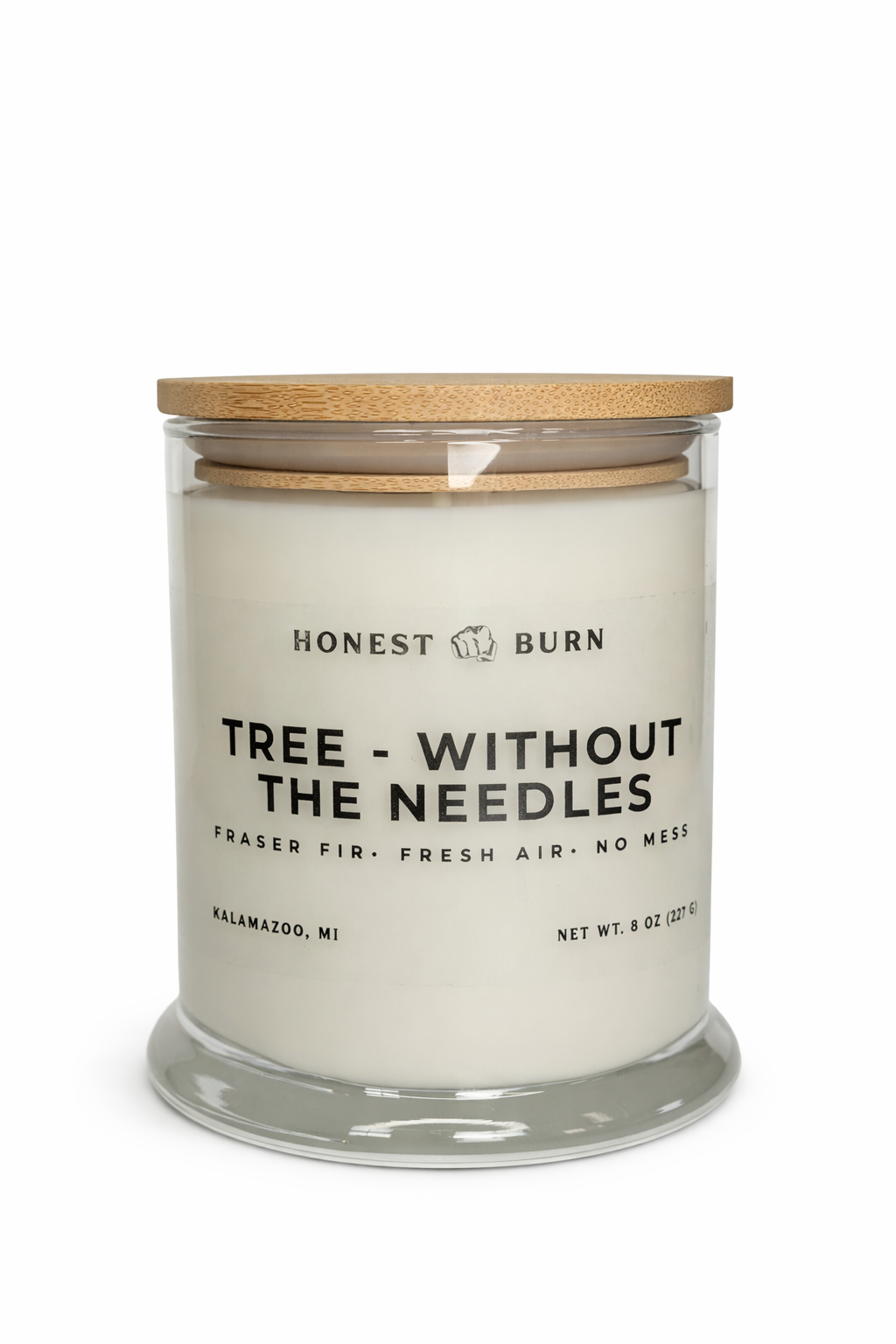 Tree - Without The Needles Candle - 8 oz. Candle - Soy Wax - Hand Poured - Fraser Fir, Fresh Air, No Mess