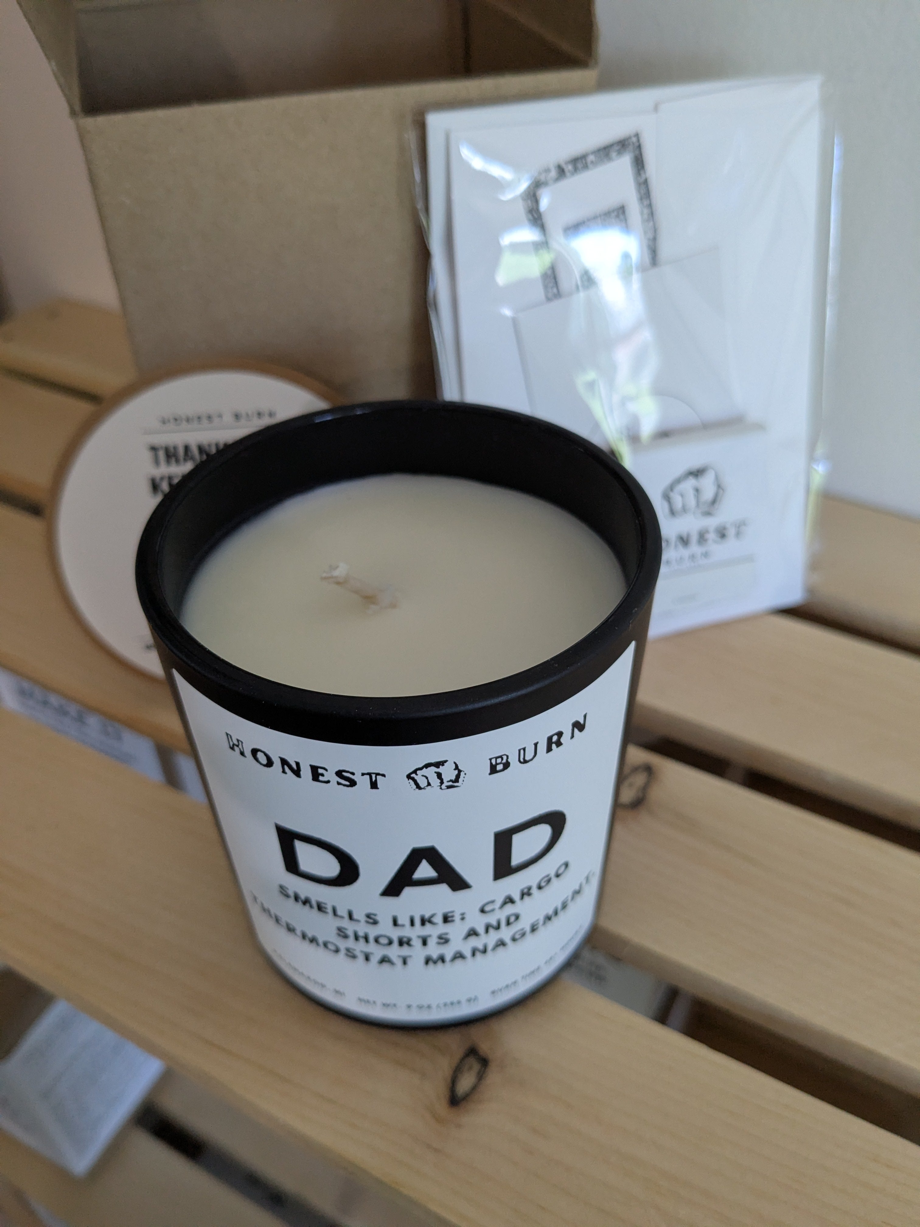 Dad: cargo shorts and thermostat management - Father's Day gift