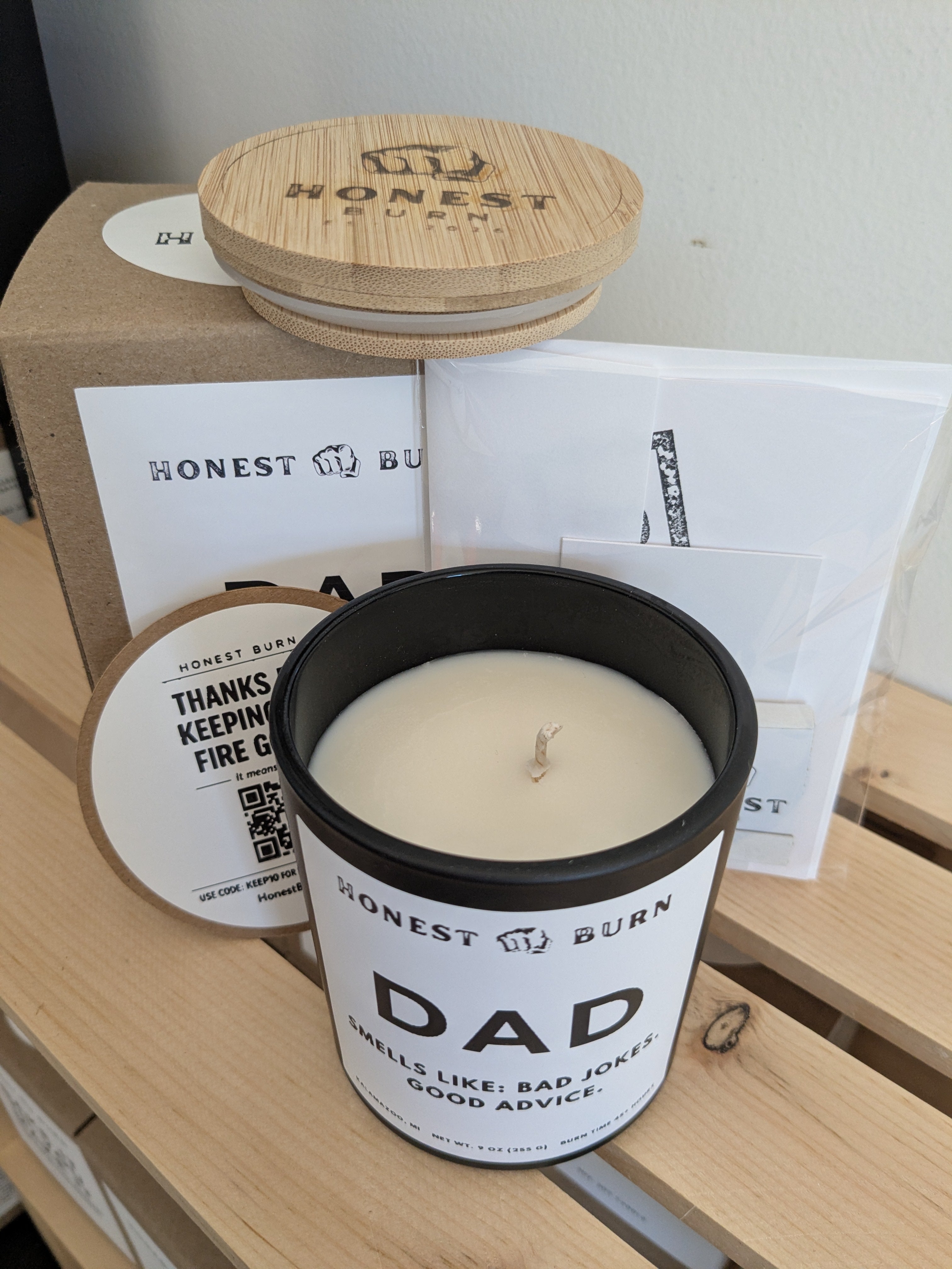 Dad Candle - Bad Jokes. Good Advice. Father's Day gift