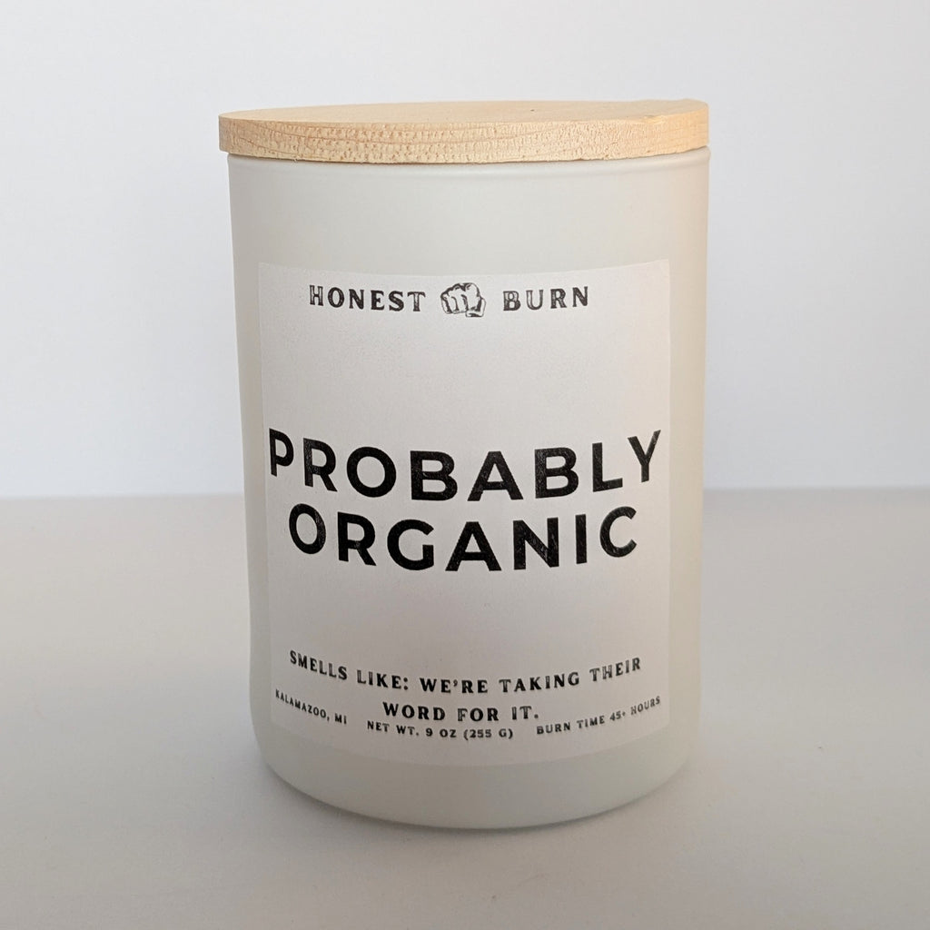 Probably Organic - 9oz Soy Candle - Ready to Gift (Box & Card Included)