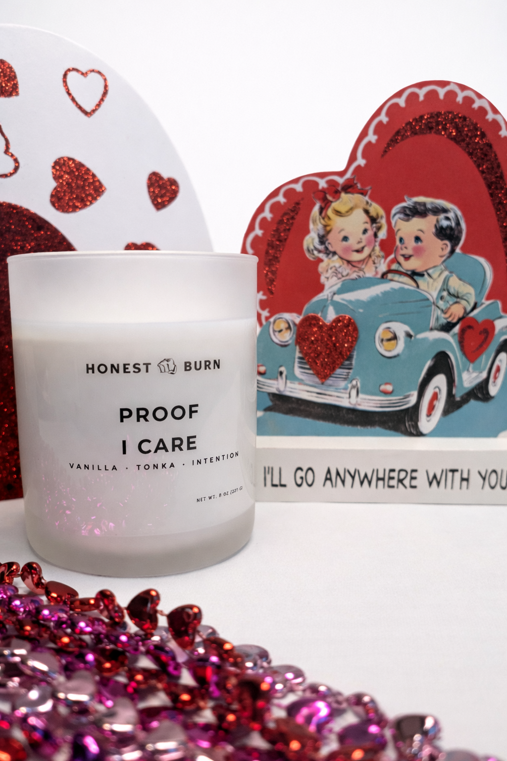 Proof I Care Candle - 8 oz. Candle - Soy Wax - Hand Poured - Vanilla, Tonka, Intention
