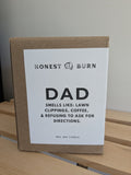 Dad candle - lawn clippings and getting lost - funny father's day gift