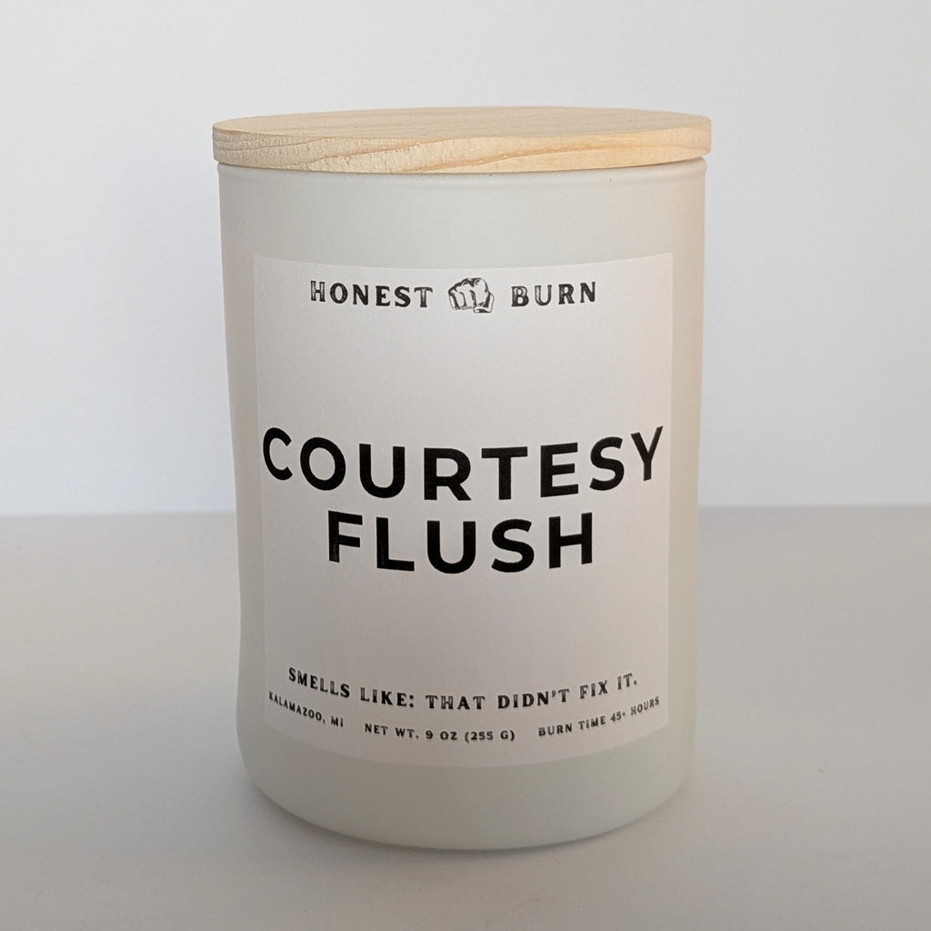 Courtesy Flush - 9oz Soy Candle - Ready to Gift (Box & Card Included)