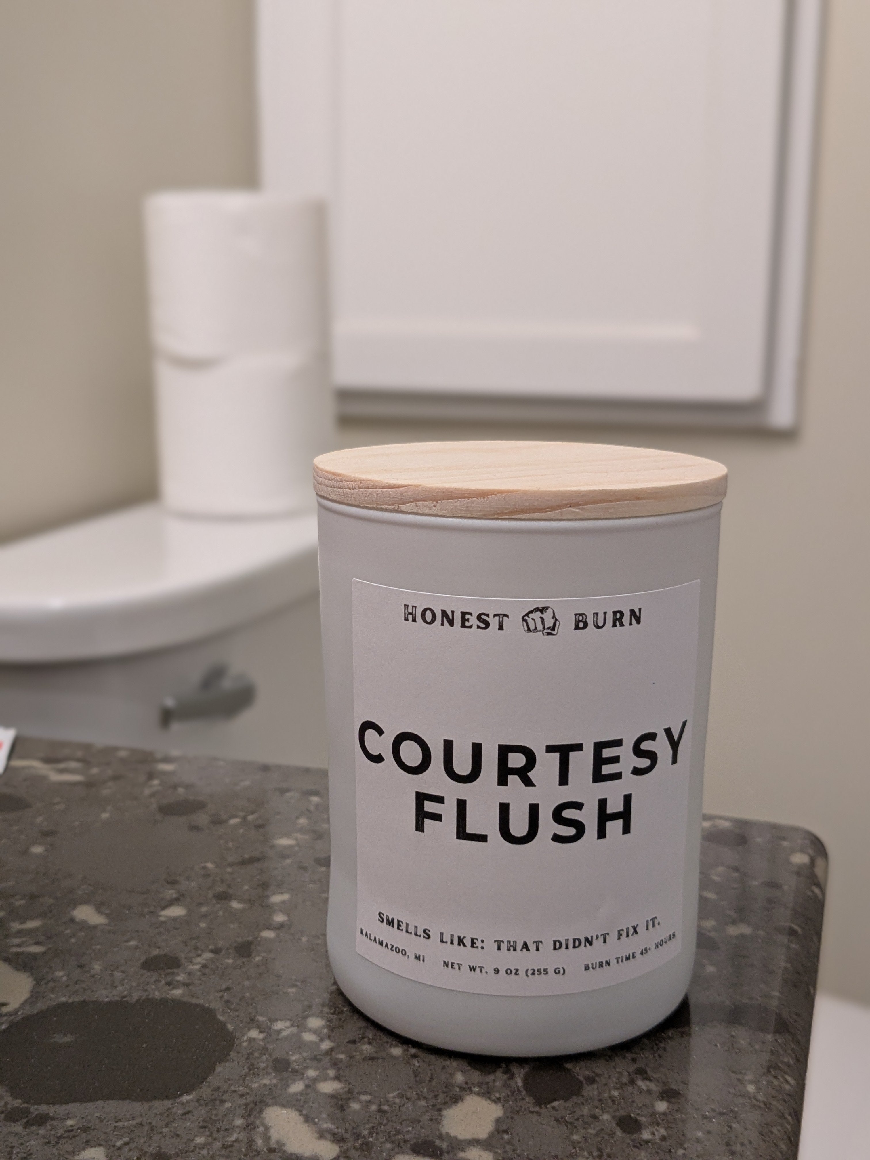 Courtesy Flush - 9oz Soy Candle - Ready to Gift (Box & Card Included)