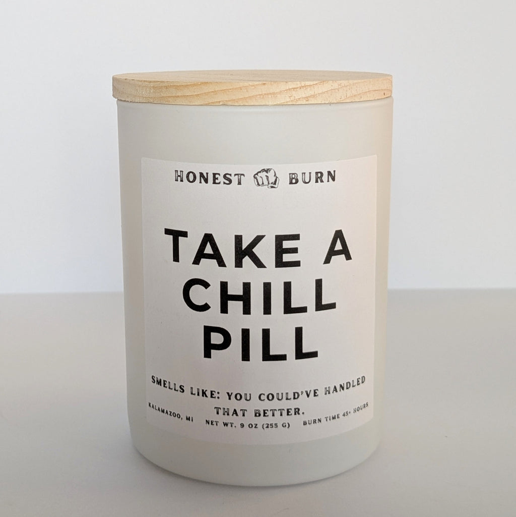 Take a Chill Pill - 9oz Soy Candle - Ready to Gift (Box & Card Included)