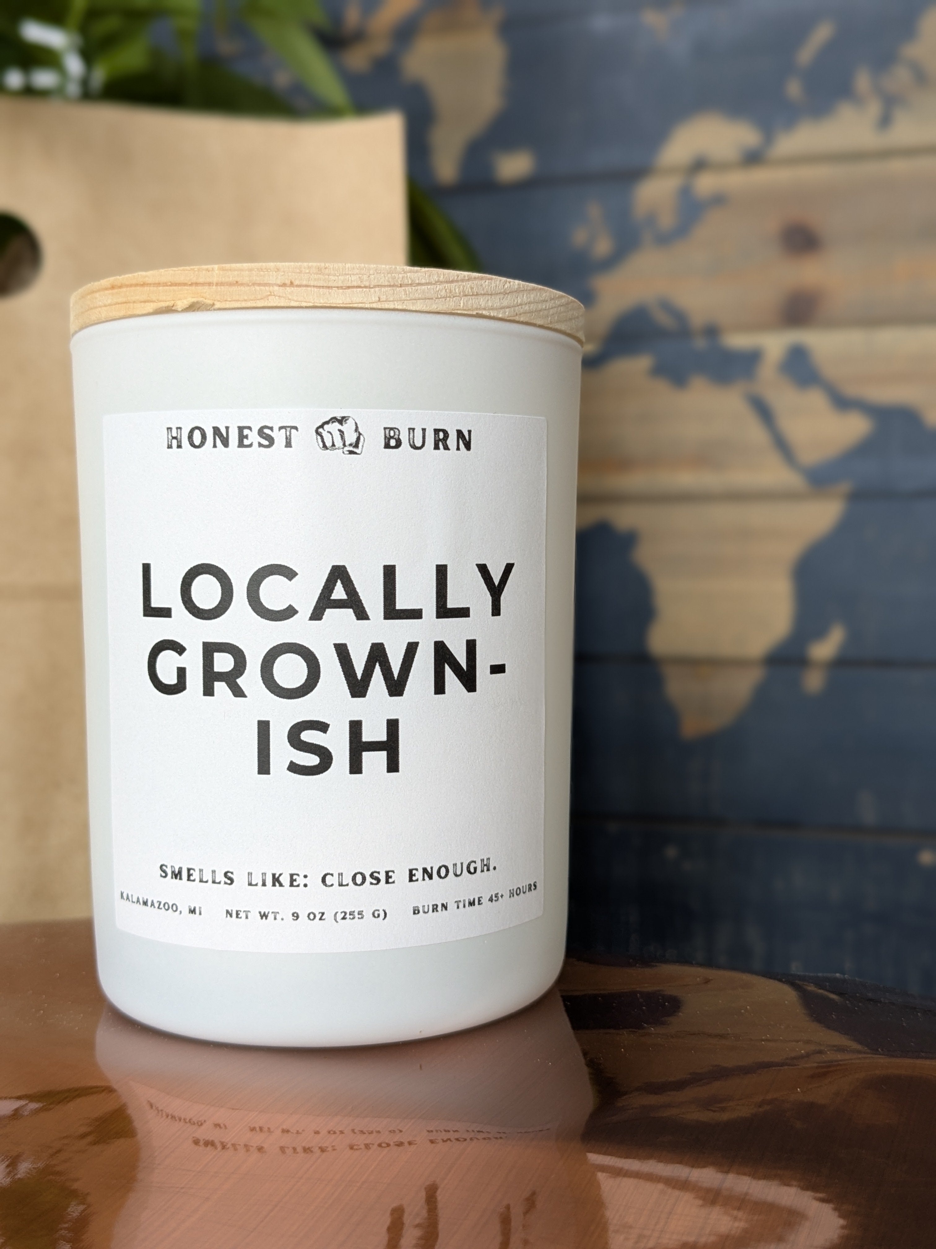 Locally Grown-ish - 9oz. Soy Candle - Ready to Gift (Box & Card Included)